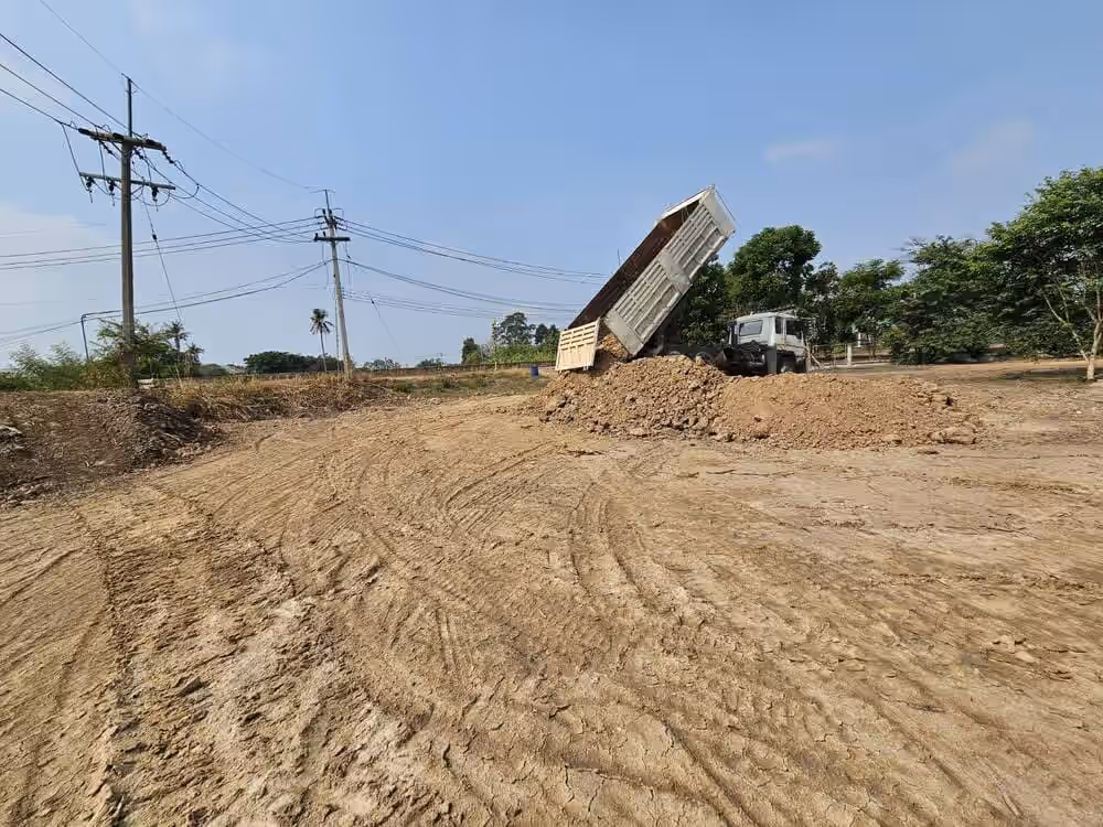 รับถมดิน ขุดสระ วัดสิงห์